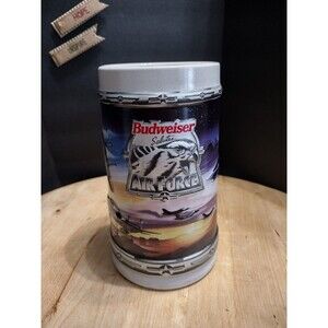 Vintage Budweiser 1993 Salute to AIR FORCE Beer Stein Mug Military Series